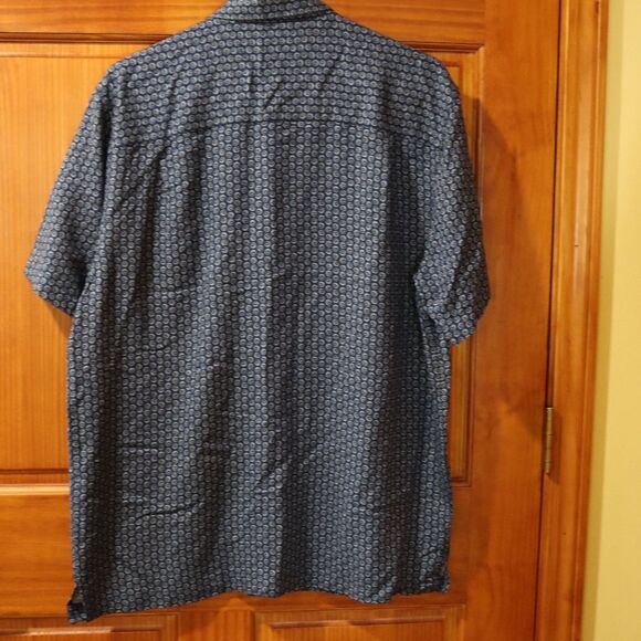 Toscano Men's LG Floral Print Short Sleeve Cotton Camp Shirt Resort Wear - Picture 7 of 8